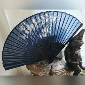 Vintage Asian Blue Fan
